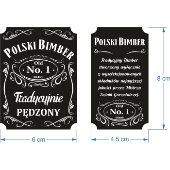 Arkusz etykiet na butelki - POLSKI BIMBER